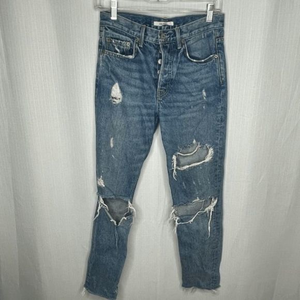 GRLFRND Karolina Ripped Straight Leg Jeans‎